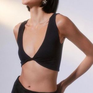 urban outfitters out from under wrap it up seamless reversible bra top in black